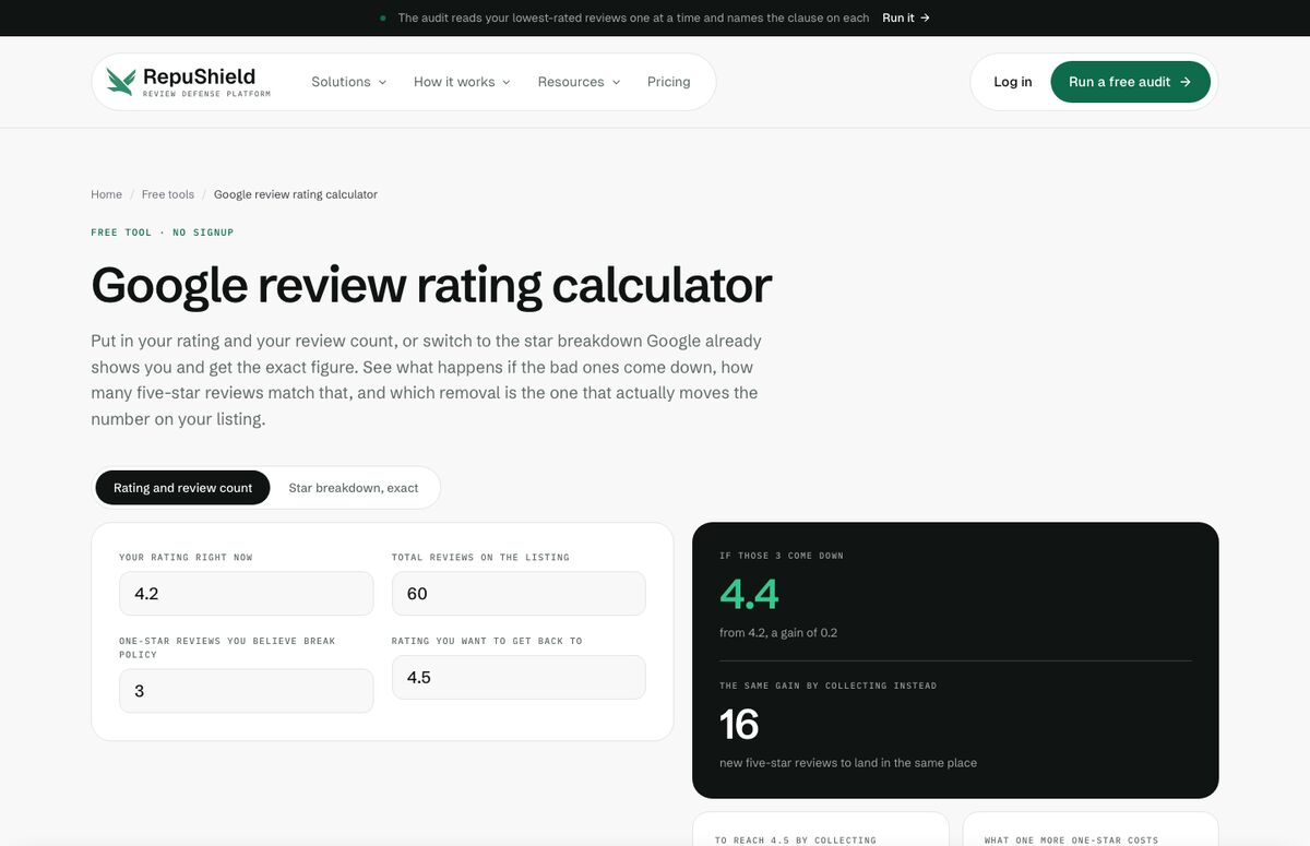 Free tools — RepuShield